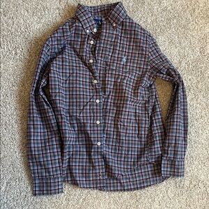 Polo Plaid Button-Up Boys Shirt M